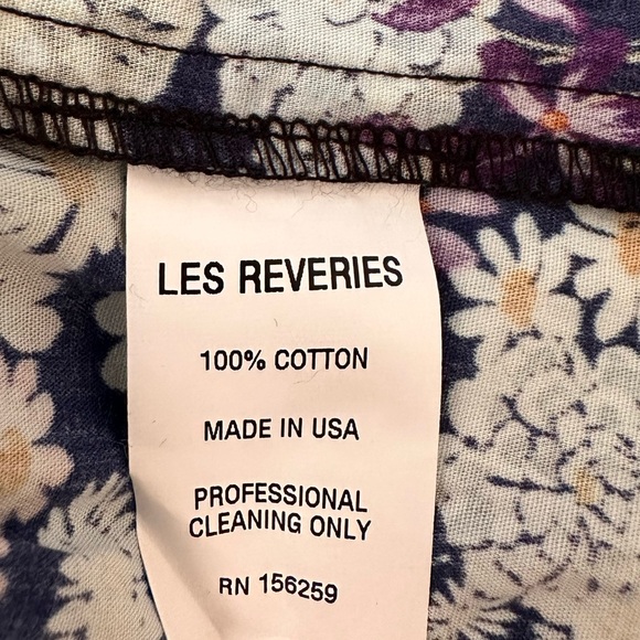 NWOT LES RÊVERIES Shirred Floral Fields Print Cotton Halter Midi Dress - Picture 8 of 8